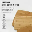 Farberware 3 Piece Kitchen Cutting Board Set Bamboo 