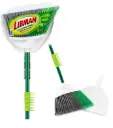 Libman Precision Angle Broom and Dust Pan Green / White Clean Fibers Comb (New - Unused)