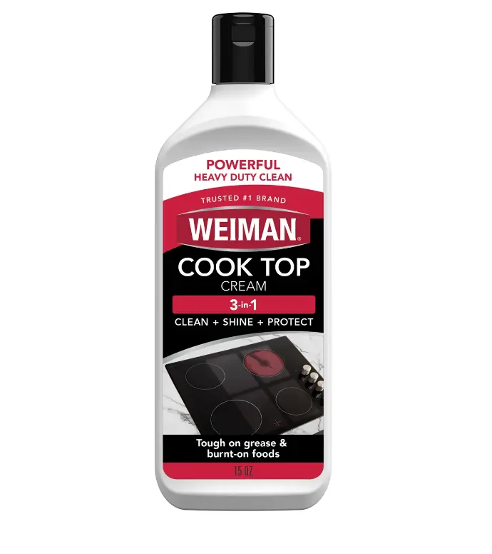 Weiman Cooktop Cleaner and Polish Cream for Glass, Ceramic and Induction Surfaces -15 oz, Unscented (New - Unused)