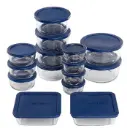 Anchor Hocking Glass Food Storage Containers with Lids, 29 Piece Set - No leaks