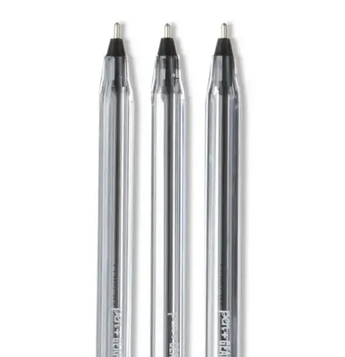 Pen+Gear Ballpoint Stick Pens, 1.0 mm, Black, 5 count