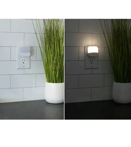 Automatic LED Night Light, Light Sensing, 3000K, White - Qty - 2 for $1