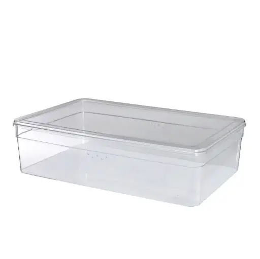 Clear Plastic Glossy Box with Lid (27.6L capacity)
